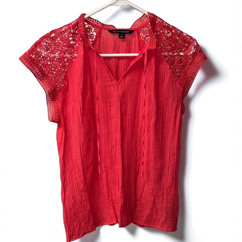 Zac & Rachel Red Blouse with Chic Style